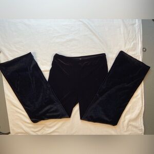 Teens, black velvet elastic waist slacks size‎ 10-12, Large Girls